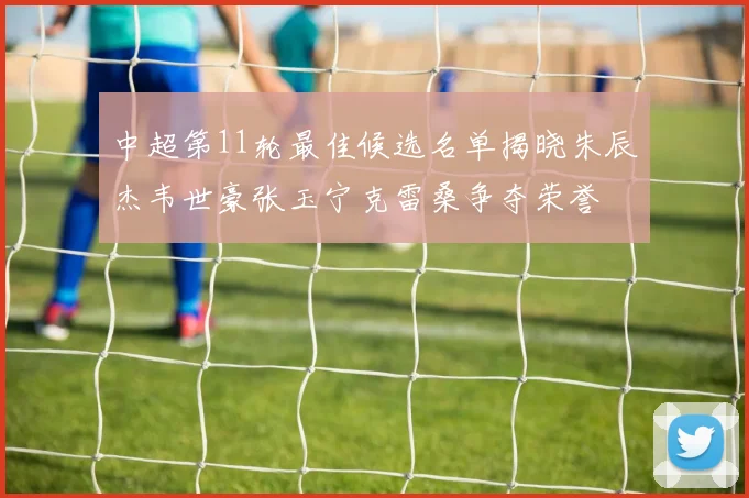 中超第11轮最佳候选名单揭晓朱辰杰韦世豪张玉宁克雷桑争夺荣誉